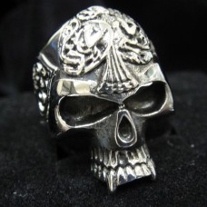 Skull Ring For Motor Biker - TR64
